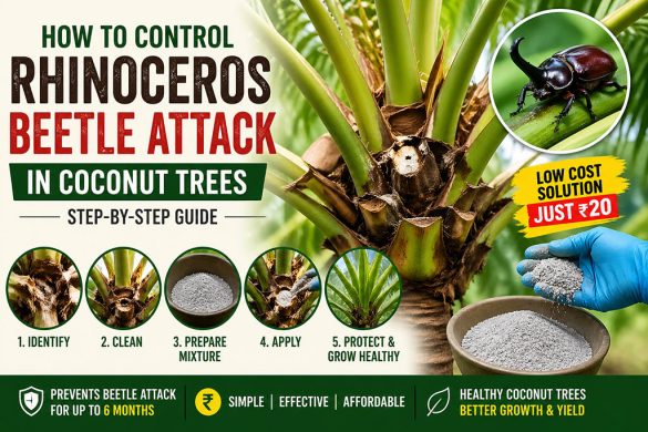 How to Control Rhinoceros Beetle Attack in Coconut Trees (Step-by-Step Guide)
