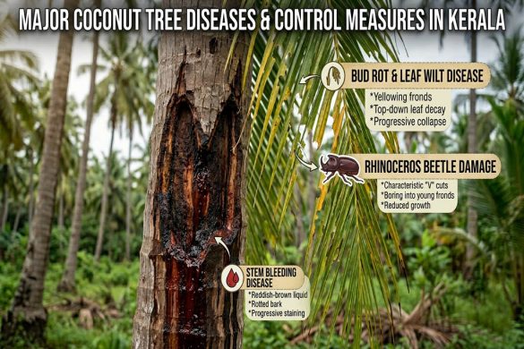 Major Coconut Tree Diseases & Control Measures in Kerala