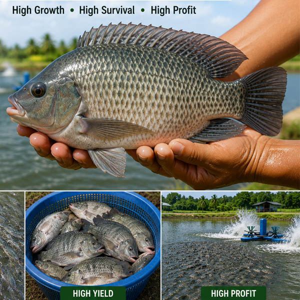 All-male tilapia fingerlings for fast growth