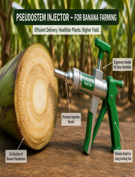 Pseudostem injector tool jointly developed by CIAE and NRC Banana for pest management