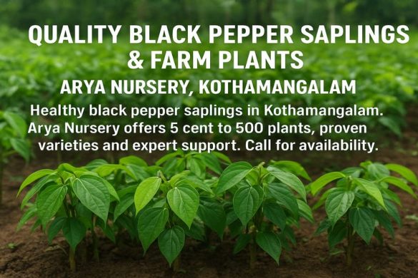 Quality Black Pepper Saplings & Farm Plants — Arya Nursery, Kothamangalam