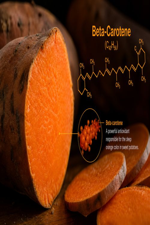 Carotenoids in sweet potato responsible for orange color and vitamin A production