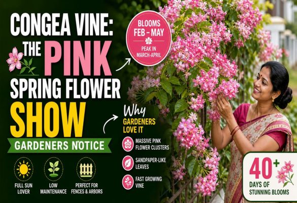 Congea Vine: The Pink Spring Flower Show Gardeners Notice