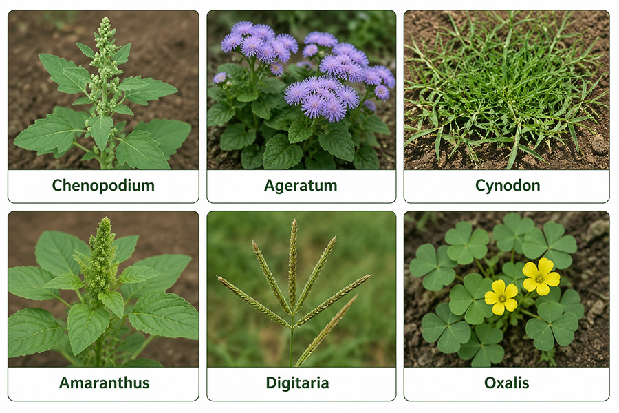 different weed plants & their control methods
