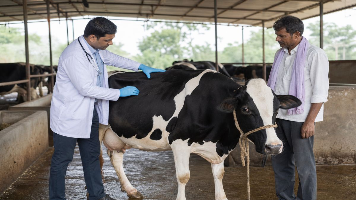 Dairy cow care for preventing mineral deficiency in cattle after calving with veterinary guidance