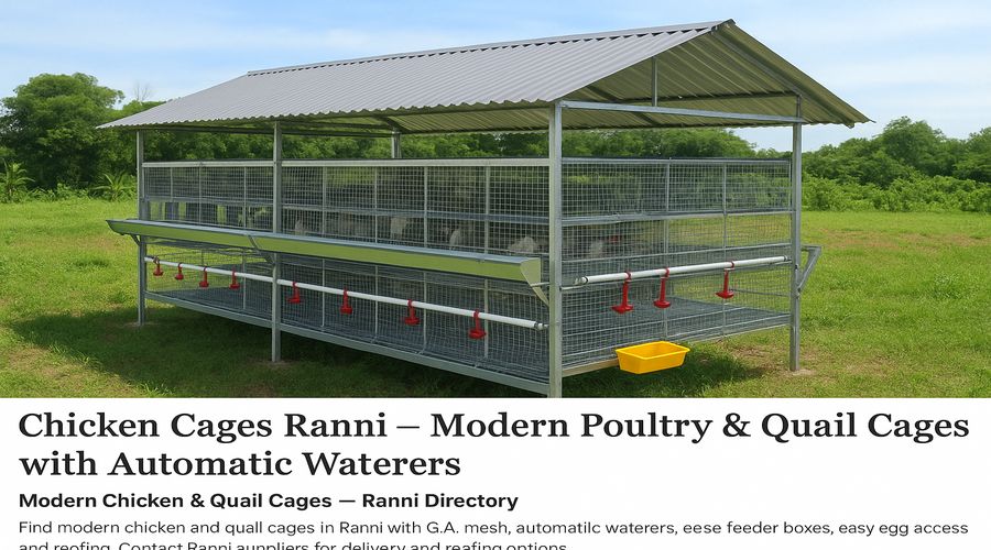 Modern chicken and quail cages with automatic waterers, feeder boxes and easy egg access