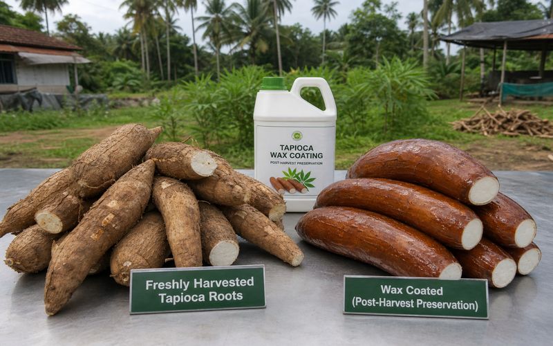 Wax coating technology to preserve fresh tapioca for longer shelf life