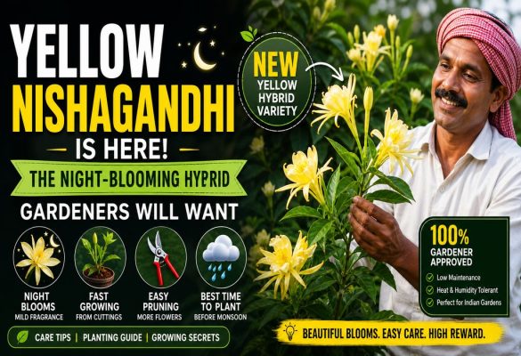 Yellow Nishagandhi Is Here: The Night-Blooming Hybrid Gardeners Will Want