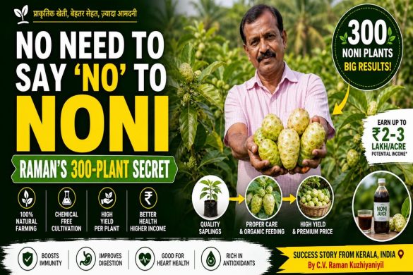 Noni Farming in Kerala: How C.V. Raman Built a 300-Plant Income Crop