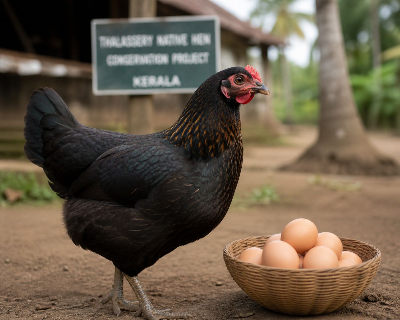 Thalassery native chicken and light brown eggs conserved in Kerala breeding centers