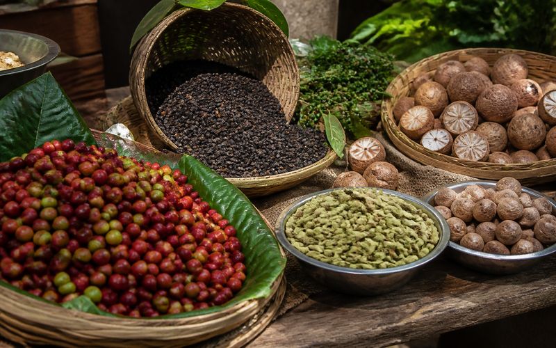 South Indian coffee beans and spices representing rising crop prices in domestic and export markets