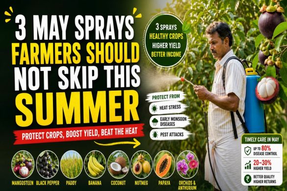 Summer-to-Monsoon Spray Guide: Protecting Mangosteen, Black Pepper, Paddy, Banana, Coconut, Nutmeg, Orchids & Papaya From Heat Stress and Disease
